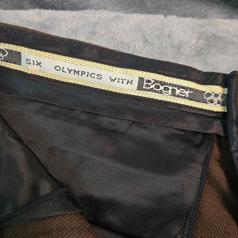 Bogner Fortiss Vintage Men Ski Pants 36 Brown Wool Blend Stirrup Western Germany - Picture 9 of 16